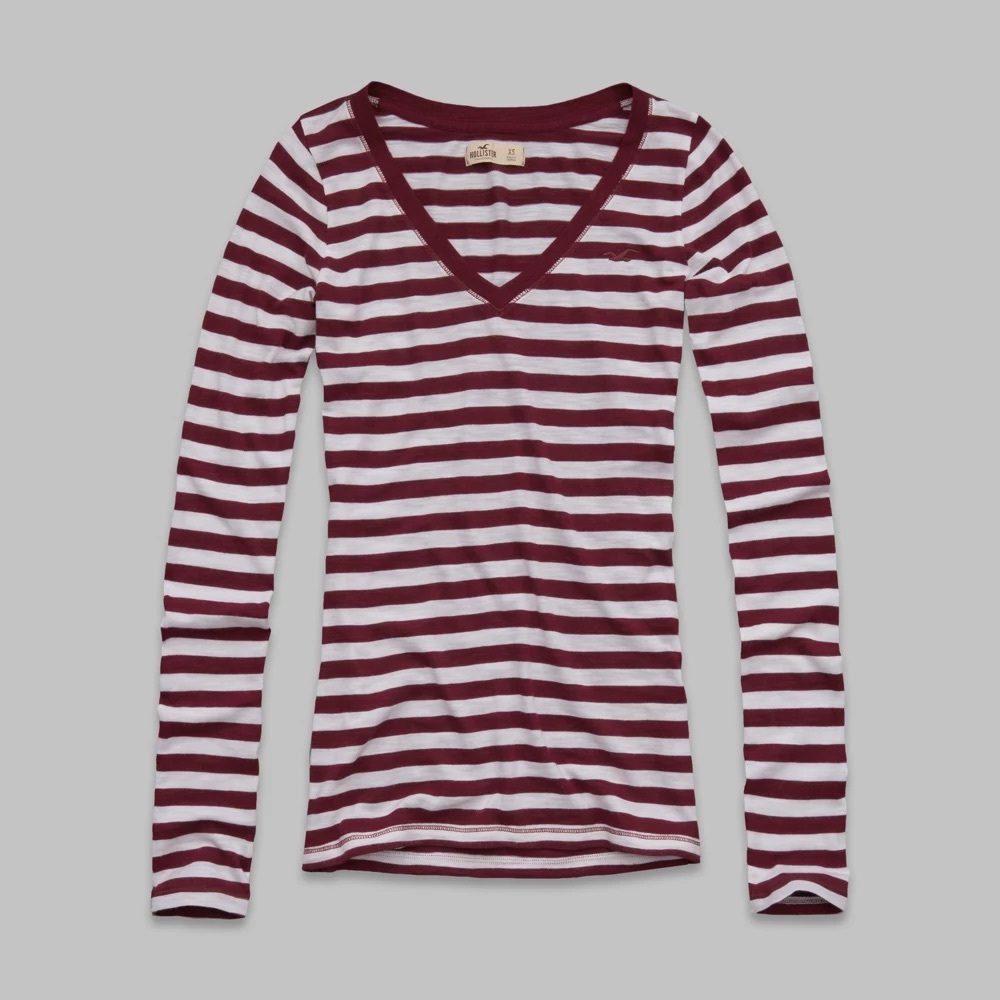 NWT Hollister HCO classic logo striped tee